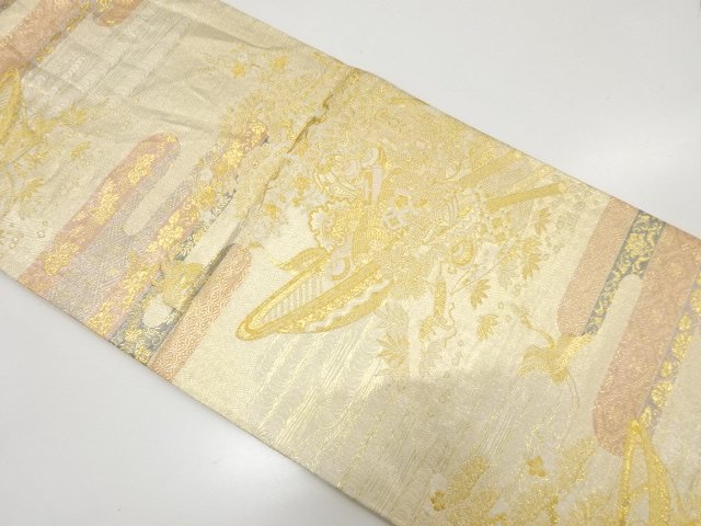 JAPANESE FUKURO OBI / WOVEN CRANE